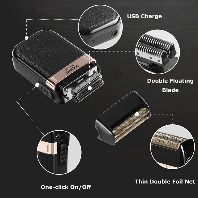 Alt view image 4 of 7 - Foil Shaver for Men IPX7 Waterproof Razor Cordless Electric Shavers | Trimmer Razors Blade Washable Grooming Detachable Washable Head Replaceable Foil Mesh