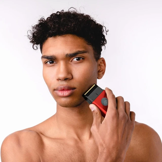 Alt view image 6 of 7 - Uno Cordless Single Foil Shaver, Mini Travel Size, Portable | Gold Titanium Premium Head, Turbocharged Motor, Echo Cutter, Forged Cutter