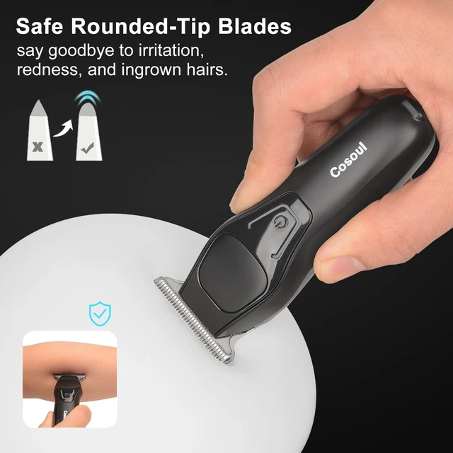 Alt view image 5 of 7 - Compact Travel Beard Trimmer for Men Small Hair Trimmer Clipper Mini | Precision Detailing Face, Mustache, Neck & Sideburns , T Blade , Small Hair Clipper for Toddler , Cordless Portable USB-C