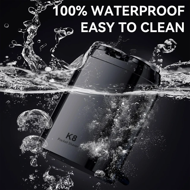 Alt view image 3 of 7 - Mini Electric Shaver for Men, Portable Magnetic Dual-Head Rotary Pocket Electric Razor for Face, IPX7 Waterproof Wet & Dry, USB-C Rechargeable for Home, Car, Travel, K8,Black