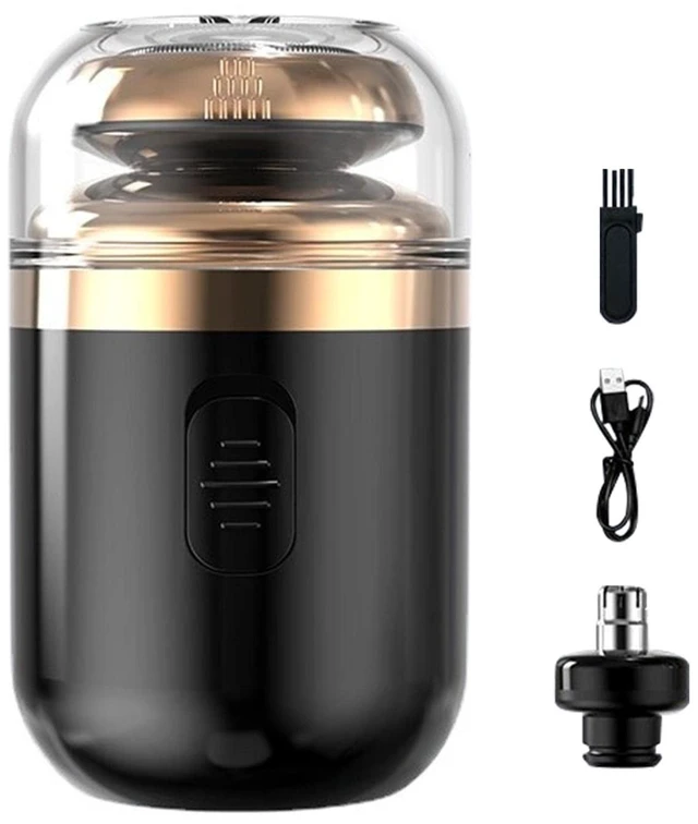 Main image of Mini Electric Shaver, Portable Automatic Razor for Men | Portable Pocket Shaver, USB Rechargeable Rotary Shaver for Home, Car, Travel