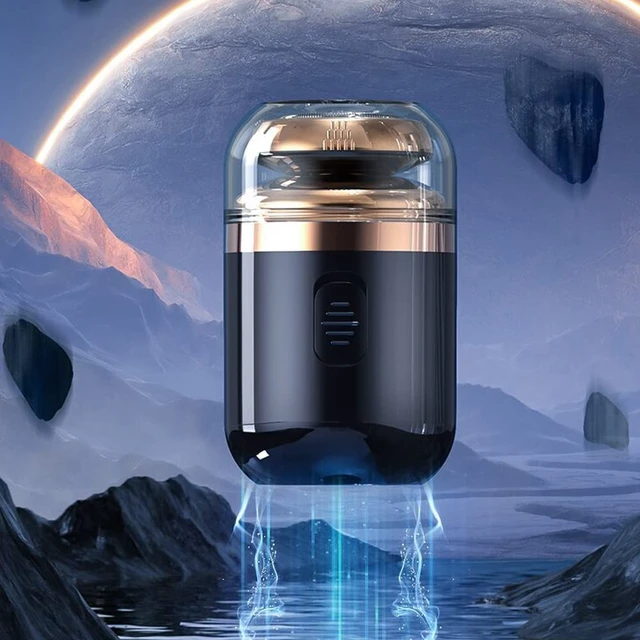 Alt view image 3 of 7 - Mini Electric Shaver, Portable Automatic Razor for Men | Portable Pocket Shaver, USB Rechargeable Rotary Shaver for Home, Car, Travel