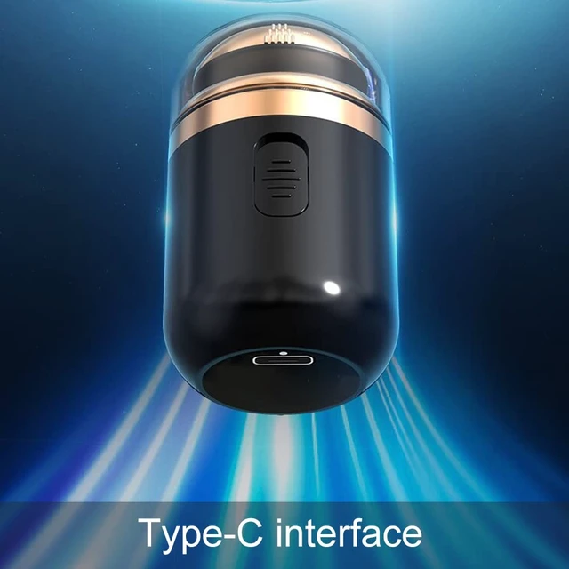 Alt view image 7 of 7 - Mini Electric Shaver, Portable Automatic Razor for Men | Portable Pocket Shaver, USB Rechargeable Rotary Shaver for Home, Car, Travel