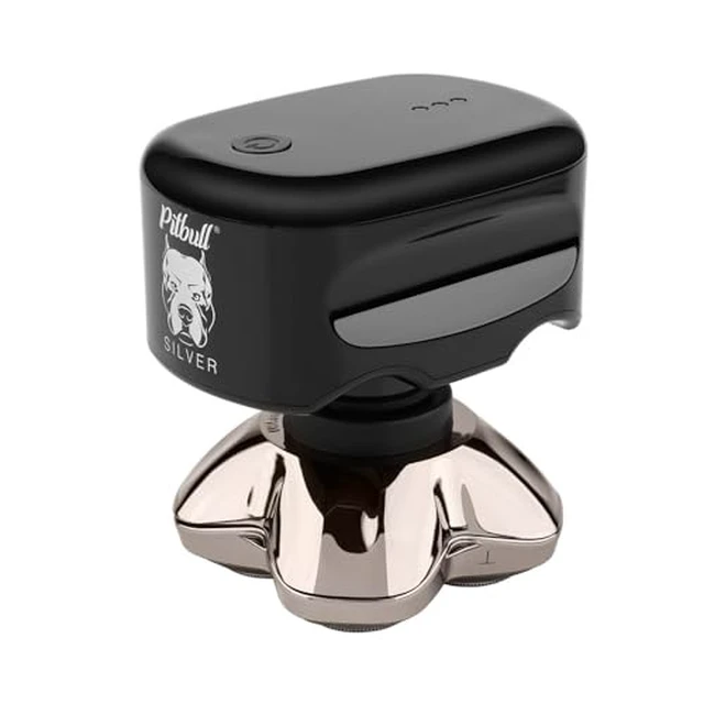 Alt view image 4 of 7 - Pitbull Silver PRO SX5 Head and Face Shaver, Cordless Razor | Head & Face Shaver, Cordless Electric, Wet & Dry Shaving with Multi-Directional Rotary Heads & Adapter
