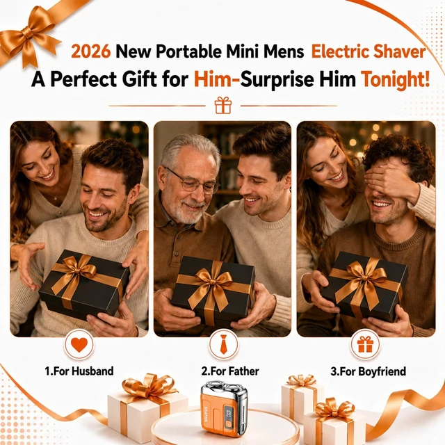 Alt view image 4 of 7 - 2026 New Portable Mini Electric Shaver for Men, Compact Dual Head Cordless Pocket Razor, USB Rechargeable Travel Shaver for Business Trips, Outdoor & Daily Facial Grooming (Gold)