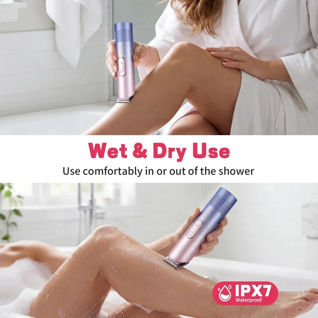Alt view image 3 of 7 - Pubic Hair Trimmer Women, Pain-Free Waterproof Bikini Trimmer for Women | Women's Body Hair Trimmer for Arms, Armpits, Legs, and Bikini Lines, Safe Chamfered Blades, Easy to Clean, Ideal Gift