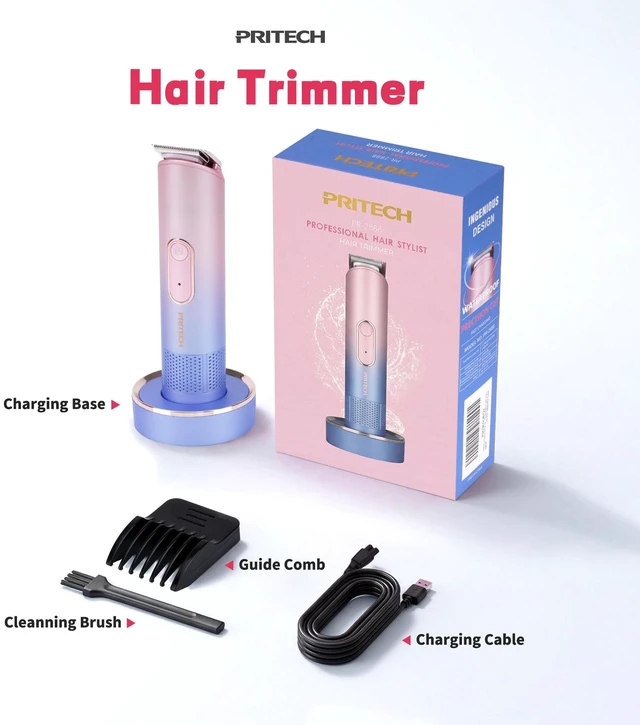 Alt view image 7 of 7 - Pubic Hair Trimmer Women, Pain-Free Waterproof Bikini Trimmer for Women | Women's Body Hair Trimmer for Arms, Armpits, Legs, and Bikini Lines, Safe Chamfered Blades, Easy to Clean, Ideal Gift