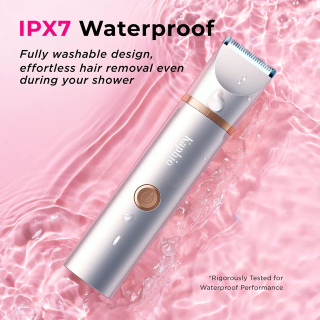 Alt view image 3 of 7 - Bikini Trimmer for Women Pubic Hair: 2 in 1 Electric Razors for Women - Rechargeable Electric Shaver - IPX7 Waterproof Bikini Shaver for Travel & Shower Use in Summer (Rose Gold)