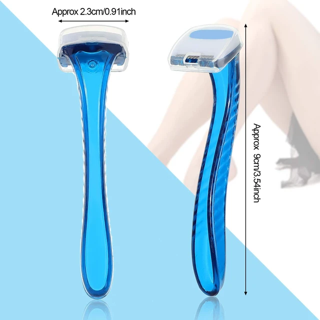Alt view image 2 of 7 - 12 Pcs Women Disposable Bikini Razors, Multicolor | Precise Bikini Line Trimmer, T Type Shaver, Disposable Clean Use, Protective Cap Design, Portable Size, Easy Grip Handle