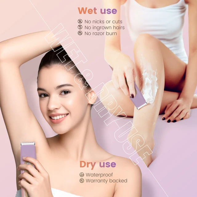 Alt view image 3 of 7 - 2-in-1 Dual Head Bikini Trimmer for Women, Electric Razor | Dual Head Design, Electric Razor, Women's Grooming, Portable Trimmer, 2-in-1 Function