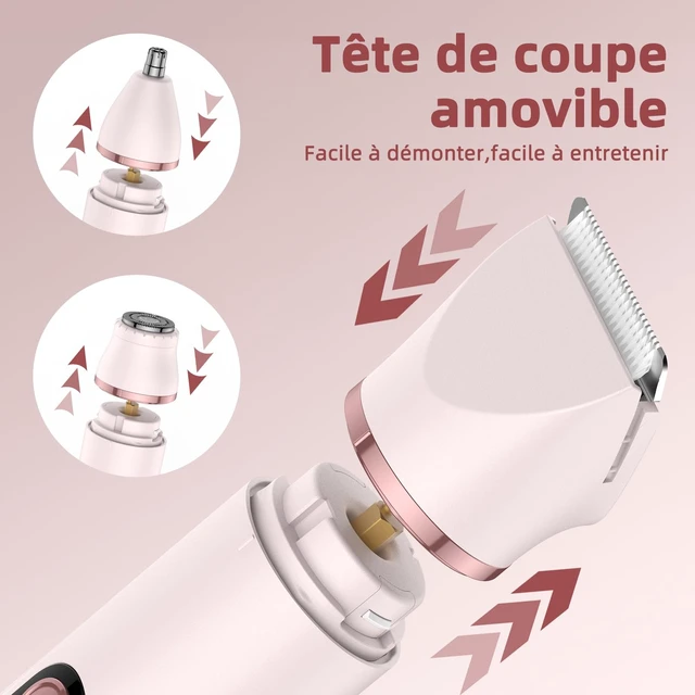 Alt view image 5 of 7 - Bikini Trimmer for Women 3 in 1 Electric Shaver Razors Nose Hair Trimmer Waterproof Pubic Hair for Underarm Leg Arm Body 009