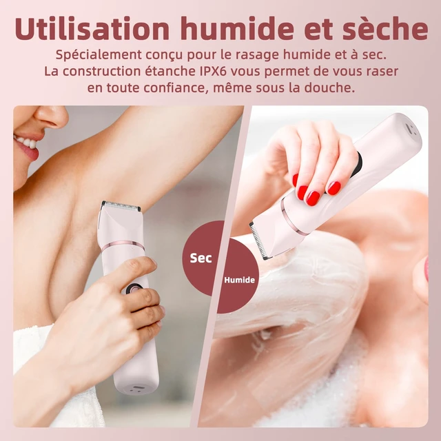 Alt view image 7 of 7 - Bikini Trimmer for Women 3 in 1 Electric Shaver Razors Nose Hair Trimmer Waterproof Pubic Hair for Underarm Leg Arm Body 009