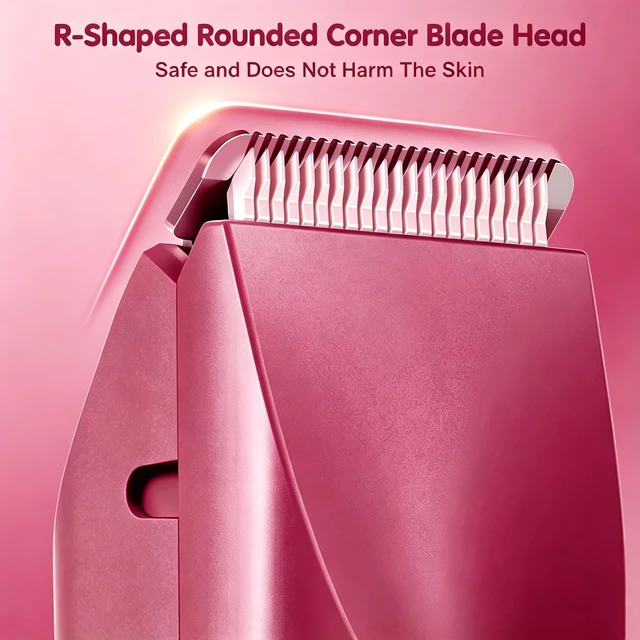 Alt view image 6 of 7 - Bikini Trimmer for Women 2-in-1 Waterproof Electric Shaver,Raspberry Pink | Dual-head design for face & body, wet/dry use, painless shaving, and cordless build for smooth, silky results anywhere
