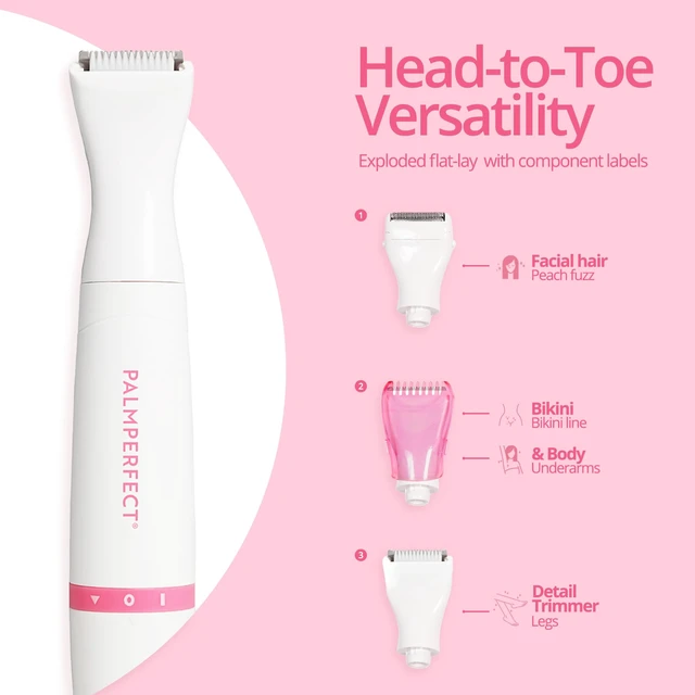 Alt view image 3 of 6 - Womens Body Hair Trimmer - Bikini Trimmer, Pubic Hair Grooming | Smooth Glide Electric Razors Women, Electric Female Shaver for Legs Arms Underarms, Easy to Use Trimmers for Ladies