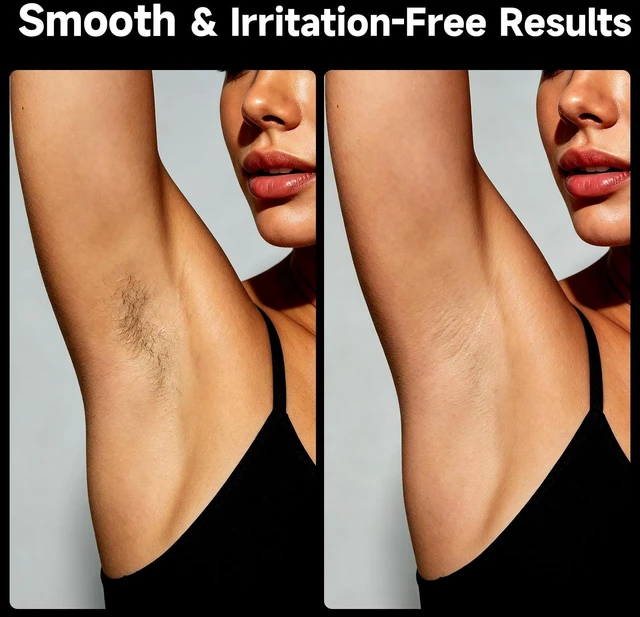 Alt view image 5 of 7 - Bikini Trimmer for Women Dual Head Waterproof Rechargeable (Pearl White) | 2-in-1 Electric Razor for Pubic Hair & Body, Painless Shaver for Sensitive Skin, Cordless Trimmer for Legs & Face Peach Fuzz