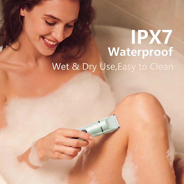 Alt view image 2 of 7 - Bikini Trimmer for Women - Electric Razors for Women, Hair Removal Epilator | Painless Waterproof Shaver for Face, Ceramic Blade, Electric Shaver for Women, Legs & Underarms, Type-C Quick Charging