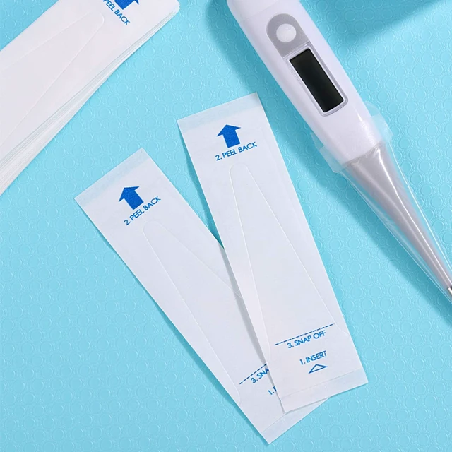 Alt view image 7 of 7 - 200 Pcs Digital Thermometer Probe Covers, Disposable Sleeves, Pe Pe Fit | Thermometer Cover - These Lightweight Thermometer Covers Are Easy to Carry and Store, Making Them Ideal for Use at Home