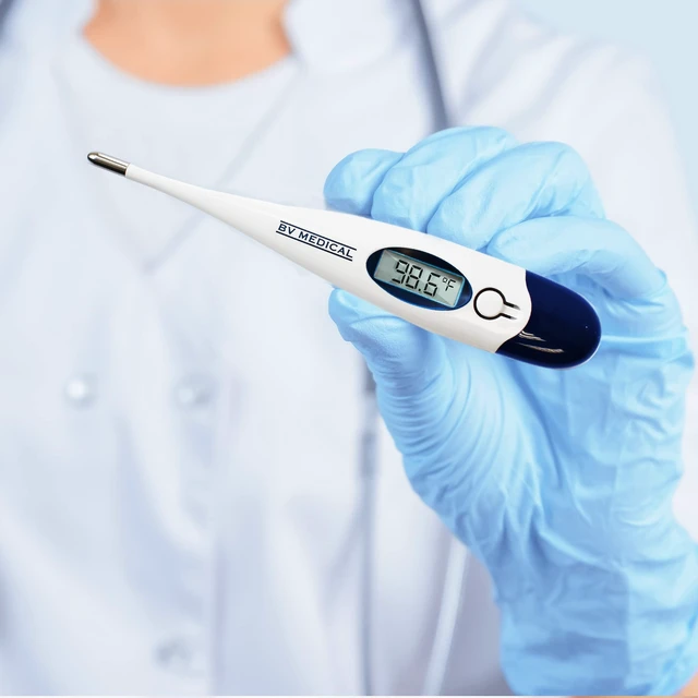 Alt view image 3 of 7 - Digital Thermometer Rigid Tip 10sec. W/100 Probe Covers Pack