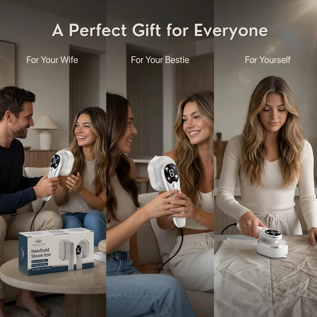 Alt view image 6 of 7 - Travel Steamer for Clothes with Ironing Gloves, All-Fabric Wrinkle Removal 4 Adjustable Modes, 10s fast Heat Up, Large Ceramic Heat Panel, 100ml water tank, 2in1 Steamer Iron1200W (110-120V) (WHITE)
