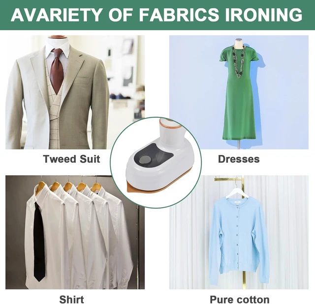Alt view image 4 of 7 - Travel Iron for Clothes, Mini Ironing Machine Handheld Can Be Rotated 180 Degrees, Household Fast Heating Wired Small Electric Iron, Portable Heat Press Clothing Iron Machine - US Plug