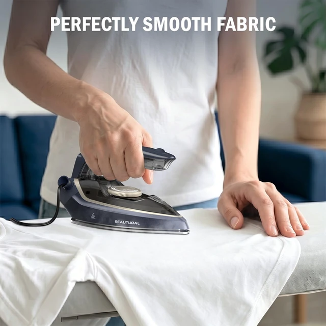 Alt view image 6 of 7 - Mini Travel Iron for Clothes with Dual Voltage, 1000 Watts | Burst of Steam, Foldable Handheld, Fast Heating, Adjustable Thermostat Dial, Ideal for Sewing, Quilting and Handcraft