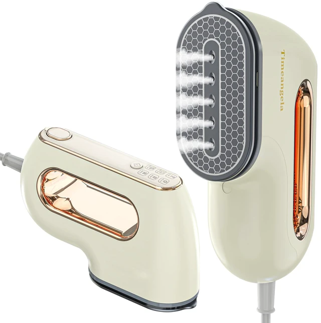 Main image of Portable Travel Steamer Iron for Clothes: Mini Handheld Garment Steam Ironing Machine for Clothing - Professional Small Size Hand Held Traveling Fabric Steamers for Wrinkle on Dress Shirt (Beige)
