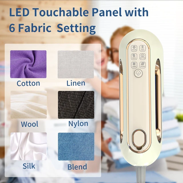 Alt view image 6 of 7 - Portable Travel Steamer Iron for Clothes: Mini Handheld Garment Steam Ironing Machine for Clothing - Professional Small Size Hand Held Traveling Fabric Steamers for Wrinkle on Dress Shirt (Beige)