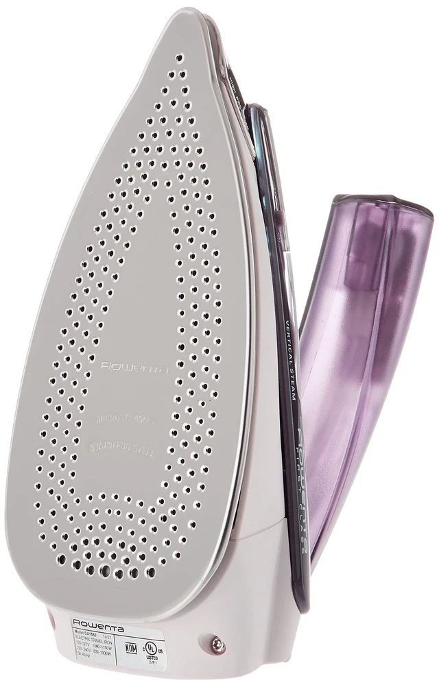 Alt view image 3 of 6 - Travel Iron, Pro Compact Stainless Steel Soleplate Hand Held Steamer Iron for Clothes, 200 Microsteam Holes, 1000 Watts Ironing, Fabric Steamer, Dual Voltage, Mini Iron, Purple, DA1560