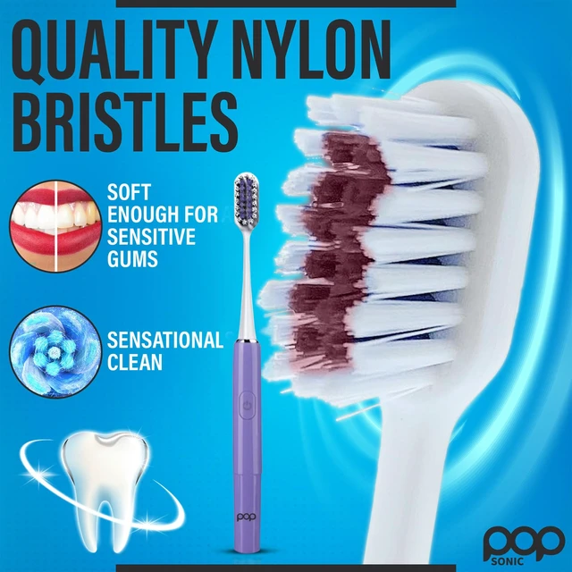 Alt view image 6 of 7 - Go Plus Electric Toothbrush for Adults 2 Speed (Punchy Purple) Electric Toothbrush Bathroom Essentials & Travel Essentials 18000-24000 Strokes per Min w/AAA Battery TSA Approved