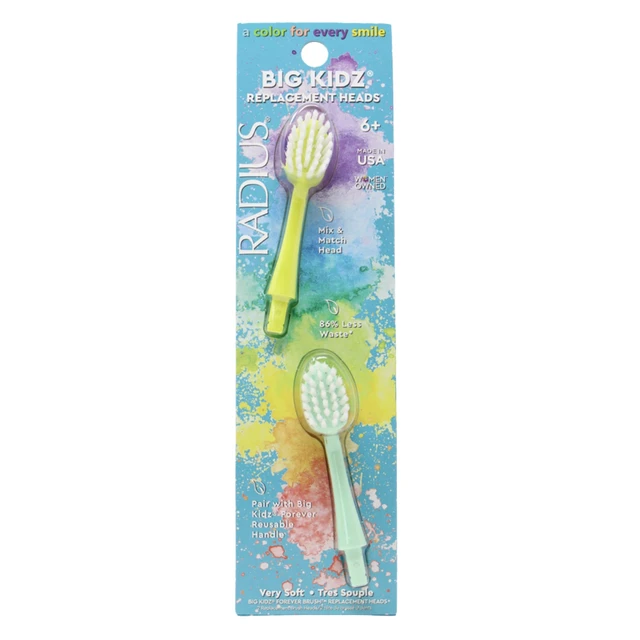 Alt view image 6 of 7 - Big Kidz Forever Brush Replaceable Heads for Children, 6 Years and Up, BPA Free ADA Accepted for Growing Teeth and Gums, 2 Heads - Extra Soft
