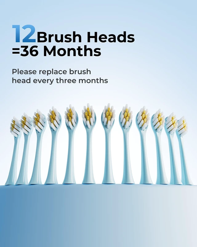 Alt view image 2 of 7 - 2 Pack Electric Toothbrush for Adults, USB Rechargeable Sonic Toothbrush with 12 Brush Heads, Smart Timer, 6 Modes, 2-Hour Fast Charge Last 30 Days