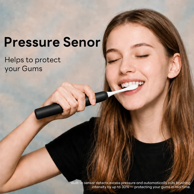 Alt view image 6 of 7 - AI Electric Toothbrush for Adults, Sonic Rechargeable Whitening Toothbrush with 6-Zone Tracking, Soft Replacement Heads & Travel Case (Black, 1 Count)