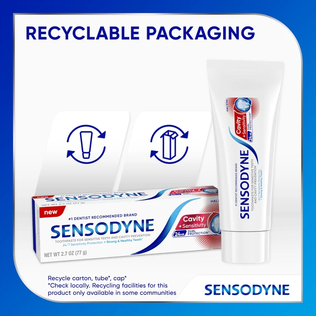 Alt view image 7 of 7 - Sensodyne Cavity + Sensitivity Toothpaste, 2.7 oz