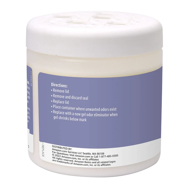 Alt view image 3 of 7 - Amazon Basics Gel Odor Eliminator, Activated Charcoal, Lavender Scent, 17 Oz, 1-Pack