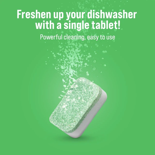 Alt view image 2 of 7 - Rockin' Green Dishwasher Cleaner Citrus Lime Tablets 8 Pack