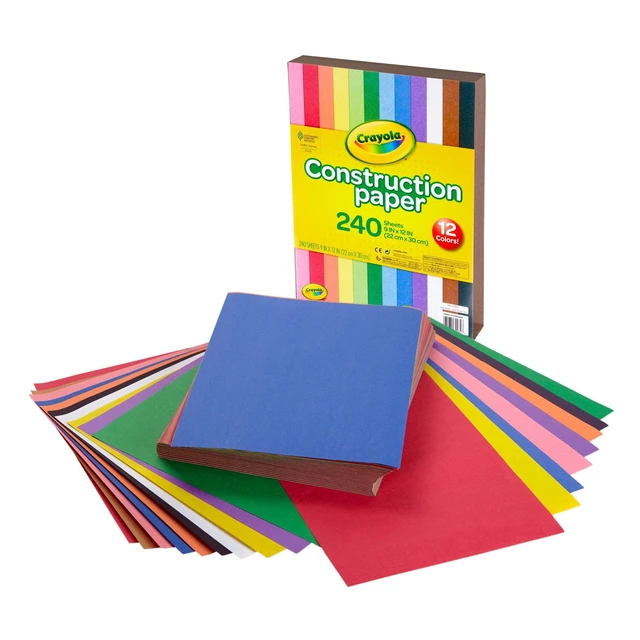 Alt view image 4 of 6 - Crayola Construction Paper, 240 Pages, Valentines Party Supplies, 10 Colors, Craft Paper