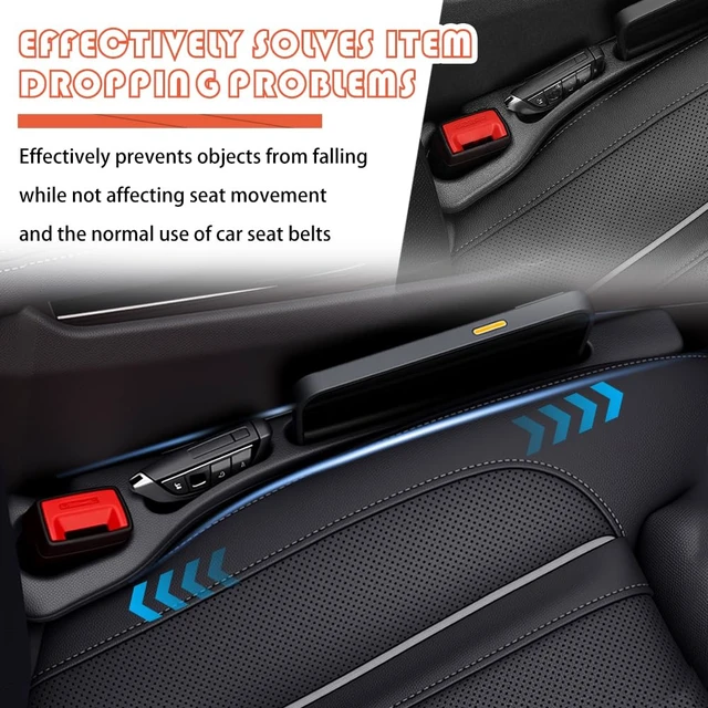 Alt view image 3 of 7 - 2PCS Car Seat Gap Filler Organizer Car Gap Filler with Storage Slots