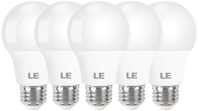 Main image of Lepro A19 E26 LED Light Bulbs 9W 800 Lumens Soft White 2700k 5 Pack