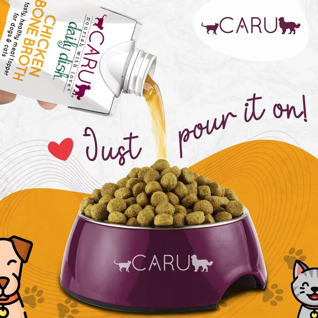 Alt view image 3 of 6 - Caru Daily Dish Chicken Bone Broth, Topper Dogs & Cats 17.6 oz, 1 Pack