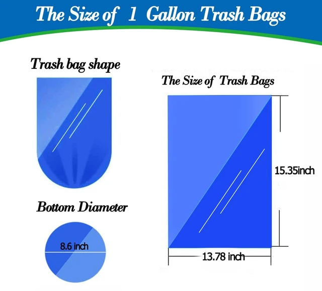 Alt view image 4 of 5 - 1 Gallon 140 pcs (0.8-1 Gal) Small Clear Trash Bags, Strong 0.8 Gallon 1 Gallon 1.2 Gallon Garbage Bags, Bathroom Trash Can Bin Liners,Mini Bags Waste Basket Liner,Fit 3,4.5 Liter, 0.8-1.2 Gal(1C140)