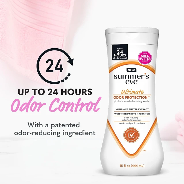 Alt view image 4 of 6 - Summer's Eve Feminine Wash, Ultimate Odor Protection, Shea Butter, 15 Fl Oz