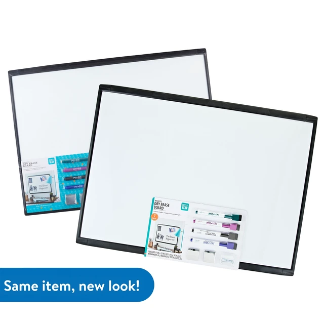 Alt view image 3 of 6 - Pen+Gear Magnetic Dry Erase Board, Black, Height 17" x Width 23" x Depth 0.65"