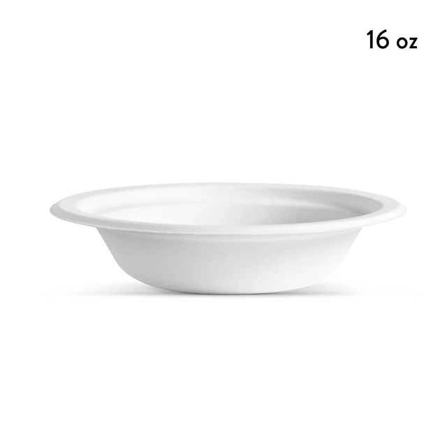 Alt view image 6 of 6 - Chinet Classic Premium Disposable Paper Bowls, 16oz, White, 60 Count