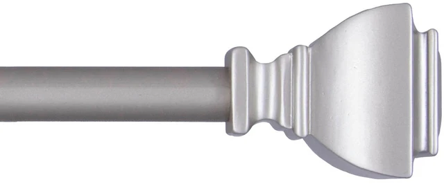 Main image of Mainstays 1/2" Benton Petite Café Adjustable Curtain Rod, 48-84", Brushed Nickel
