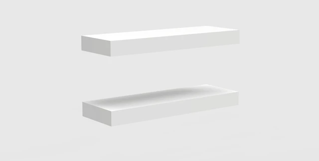 Alt view image 5 of 6 - Mainstays White 16.5" Wood Floating Shelves, Set of 2