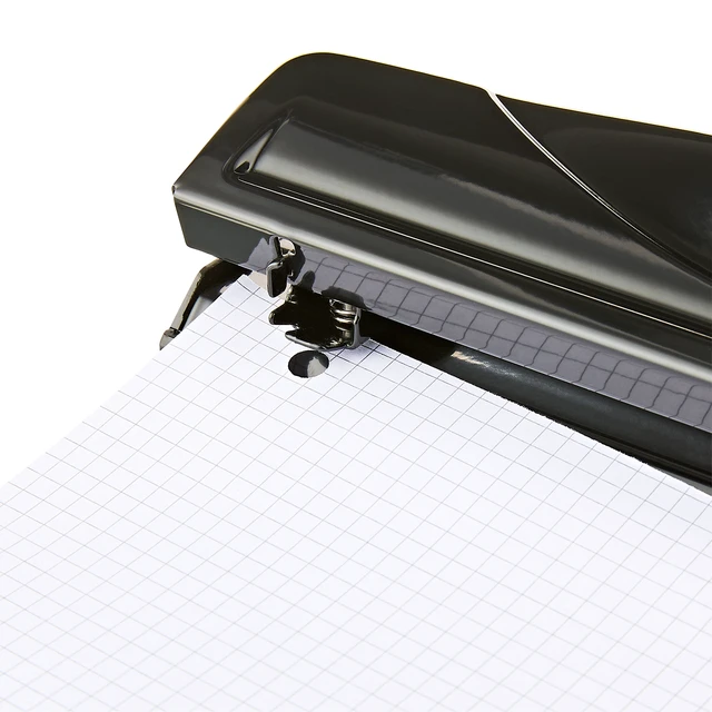 Alt view image 4 of 4 - Pen+Gear 3-Hole Punch, 12 Sheet Capacity, Black