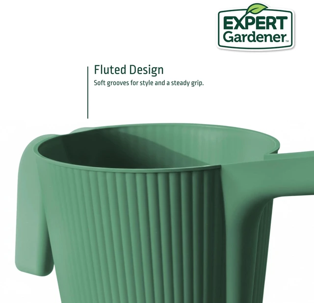 Alt view image 2 of 5 - Expert Gardener 0.5 gal. Resin Watering Can, Green Lily