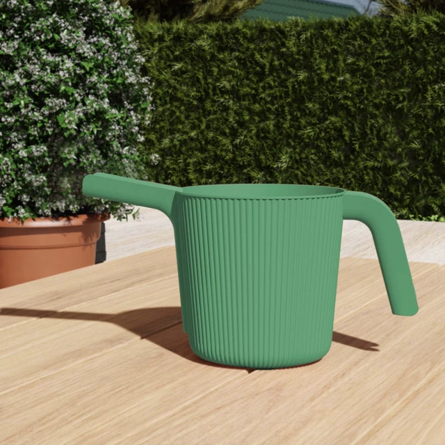 Alt view image 3 of 5 - Expert Gardener 0.5 gal. Resin Watering Can, Green Lily