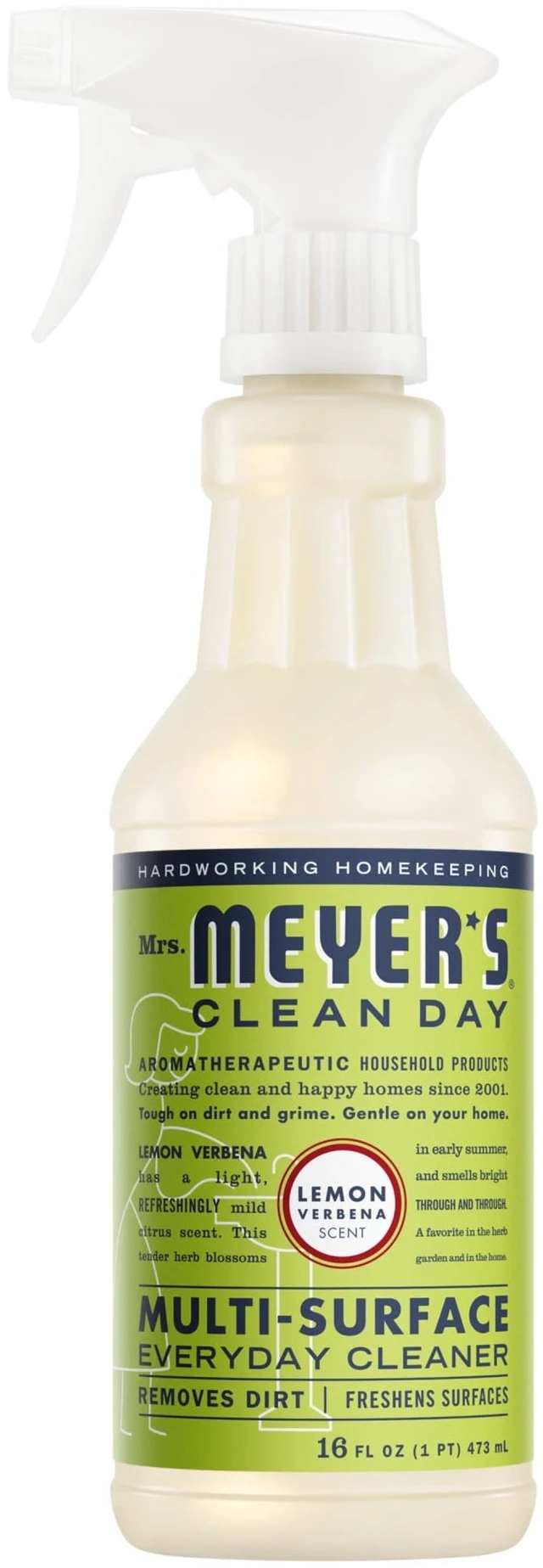Main image of Mrs. Meyer's Clean Day Multi-Surface Everyday Cleaner, Lemon Verbena Scent, 16 Fl Oz