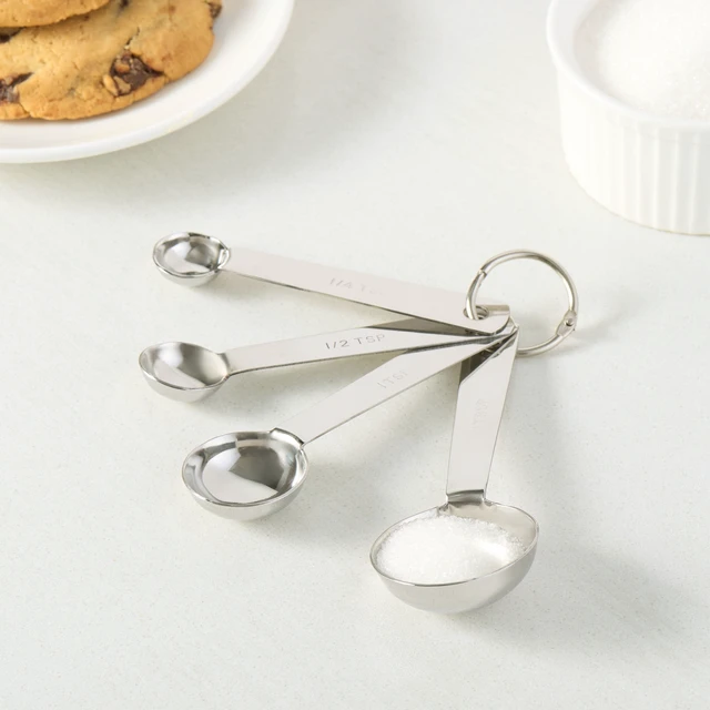 Alt view image 5 of 5 - Mainstays Stainless Steel 4-Piece Nesting Measuring Spoons Set